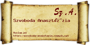 Szvoboda Anasztázia névjegykártya